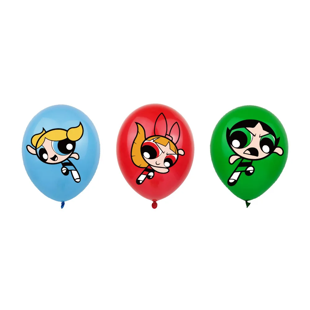 The Powerpuff Girls Urodziny tematyczne dekoracja imprezowa materiały dekoracyjne Banner cake Zestaw balonów z flagą