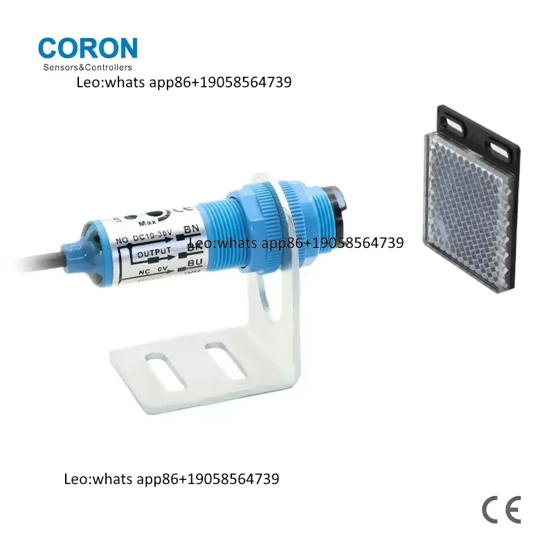 GF-R10-P Plastic Thread Cylindrical Photoelectric Sensor PNP Output Specular Reflection Sensing Range with a