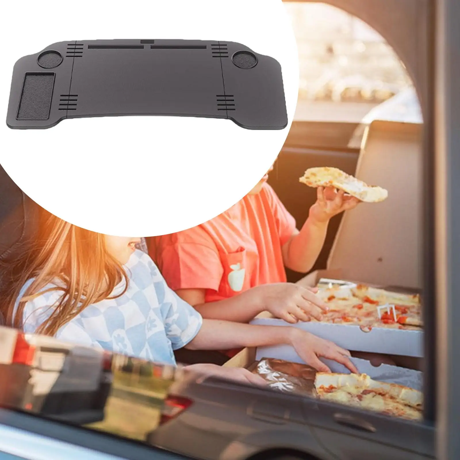 

Car Steering Wheel Tray Folding Anti Slip Versatile Eating Table Tablet Holder for Studying Dining Working Reading Travels