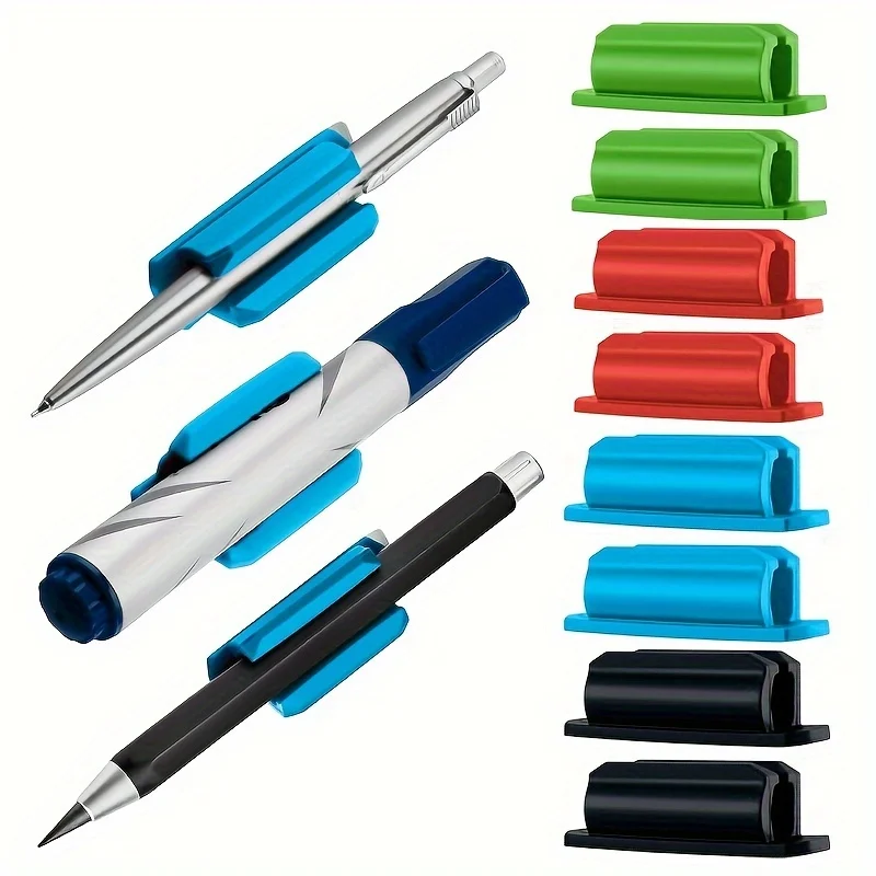 

10pcs Of Pen Holder, Adhesive Pen Holder For Desk Or Any Surface, Pencil Holder & Marker Holder, Teacher Supplies For Classroom