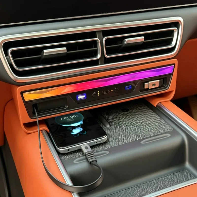 Car Charger Central Control Docking Station with Fragrance Multifunctional USB Charger Accessories For Lixiang Li L6 L7 L8 L9