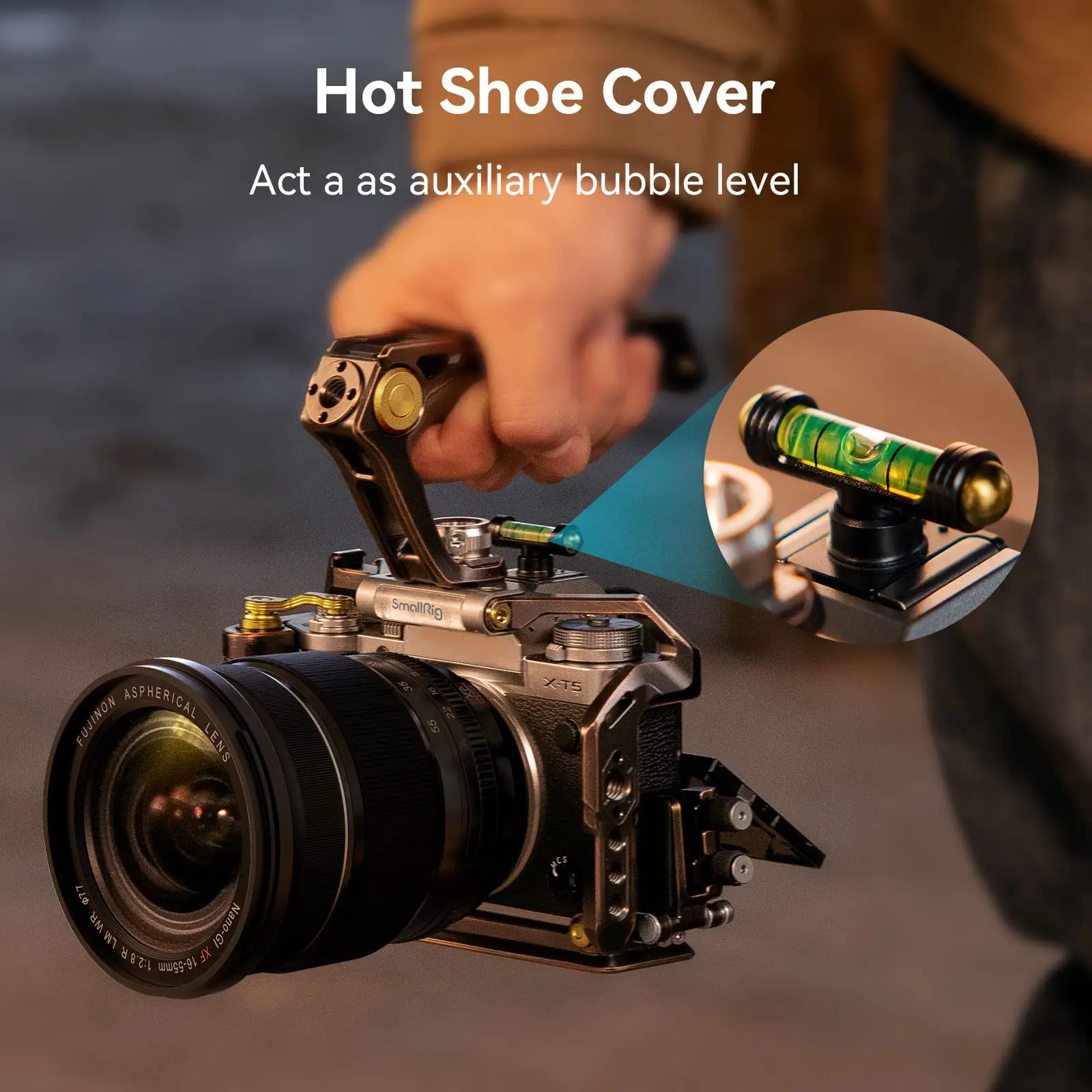 SmallRig Retro Handheld Cage Kit for FUJIFILM X-T5 with HDMI Cable Clamp and Top Handle, Hot Shoe Cover with a Bubble Level 3872