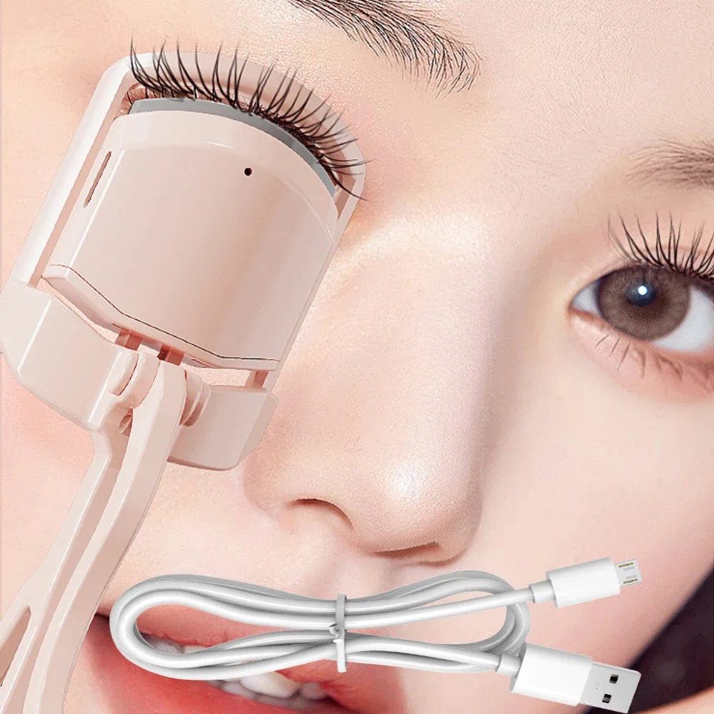 1PC Quick Preheating Electric Heating Eyelash Curler USB Eyelash Curler- A Handheld Beauty Device Suitable for Long Eyelashes