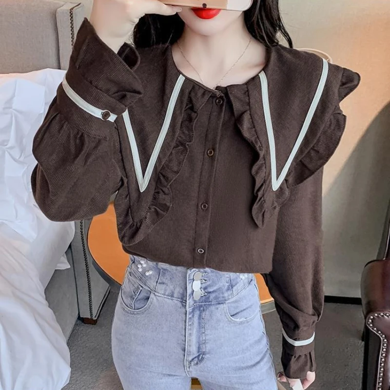 Boutonné chemises et chemisiers pour femmes nouveauté 2025 tunique Simple pas cher élégant nouveaux vêtements tendance luxe concepteur lâche femme haut