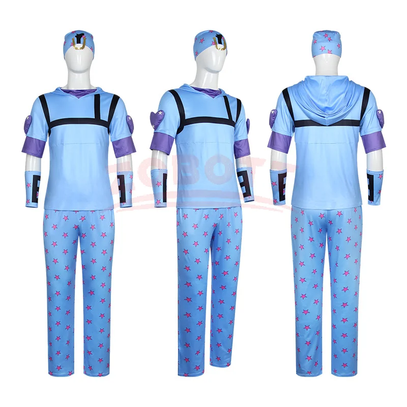JoJo's Bizarre Adventure Steel Ball Run Jonathan Johnny Joestar Cosplay Costume Anime Suit Halloween Party Role Play Outfit view 2