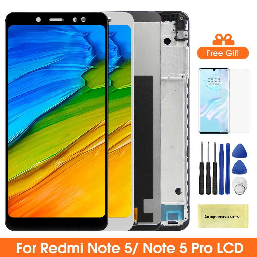 Screen for Xiaomi Redmi Note 5 Pro LCD Display Digital Touch Screen with Frame for Xiaomi Redmi Note 5 MEI7S MEI7 Replacement