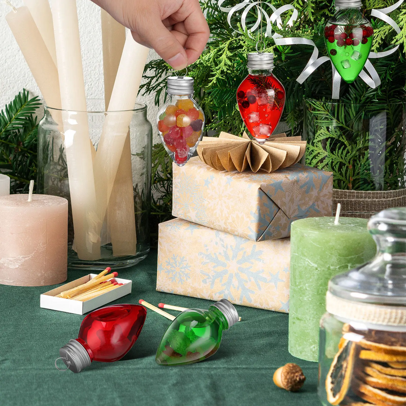 

10 шт. пустых бутылок для напитков с крышками, креативные банки для конфет и напитков, для хранения, для рождественских вечеринок, бутылки для воды