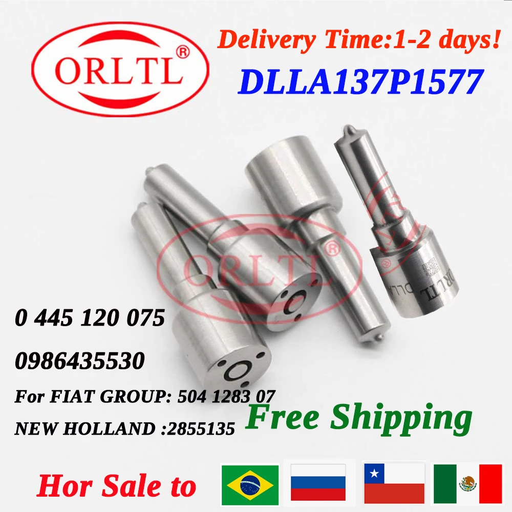 

0445120075 0986435530 Auto DLLA137P1577 0433171966 Fuel Injector Nozzle DLLA 137 P 1577 Sprayer for FIAT CAR Free Shipping