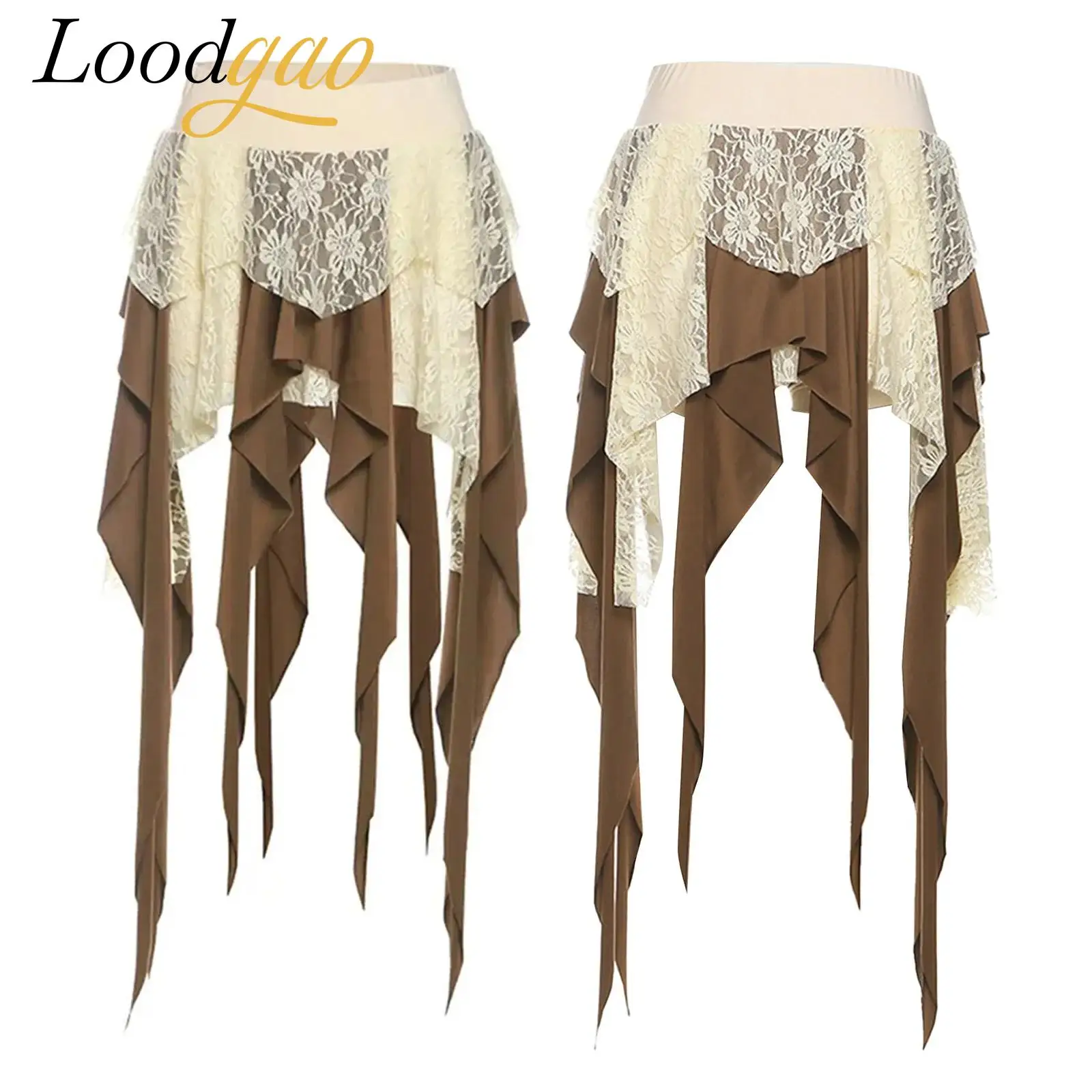 90s saia feminina vintage festival de música rock cowgirl traje em cascata babados saia streetwear tema festa rave outfits