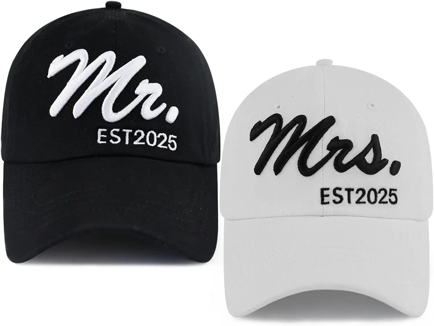 Mr Mrs Baseball Hats for Men Women, Newlywed Honeymoon Wedding Gifts, Funny Adjustable  Set