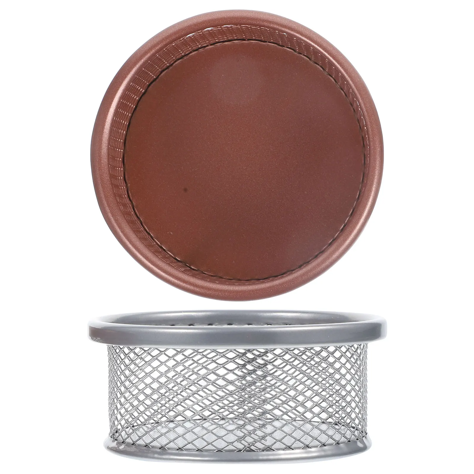 

2pcs Metal Holder Storage Paperclip Containers Rose Gold Silver Desk Organizer Paper Clip Holders Office Supplies