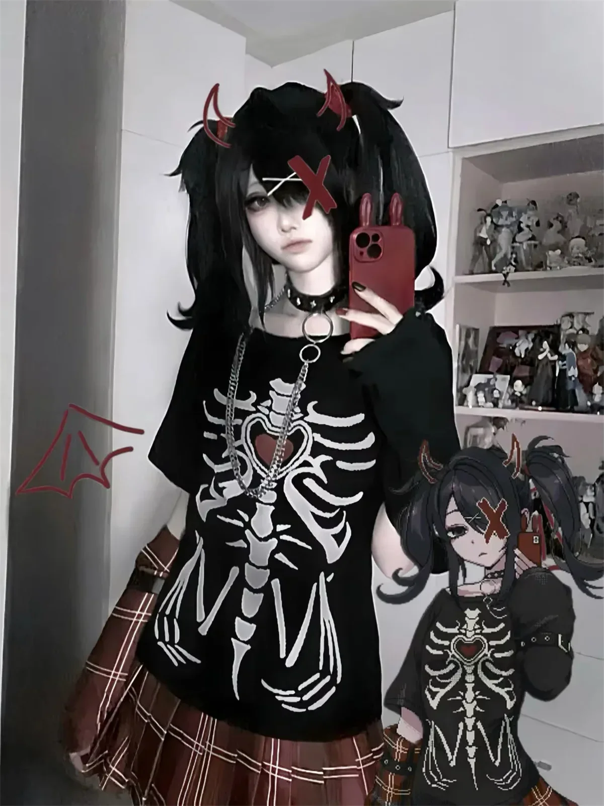 Regen-T-Shirt Anime Ame Cosplay Kostüm Niedliches Oberteil Kurzarm Sommer Kawaii Kleidung für Frauen Tangtang Rollenspiel Halloween Outfit – Detail 7