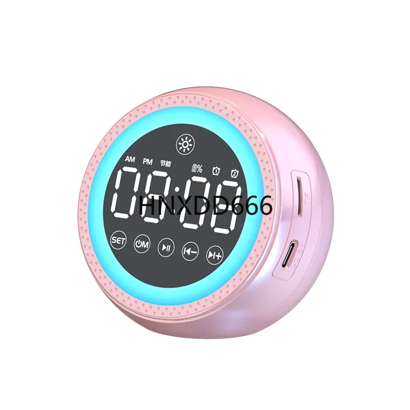 Multi functional alarm clock Bluetooth speaker Colorful Night Light Children's bedroom bedside alarm clock Decorations for home
