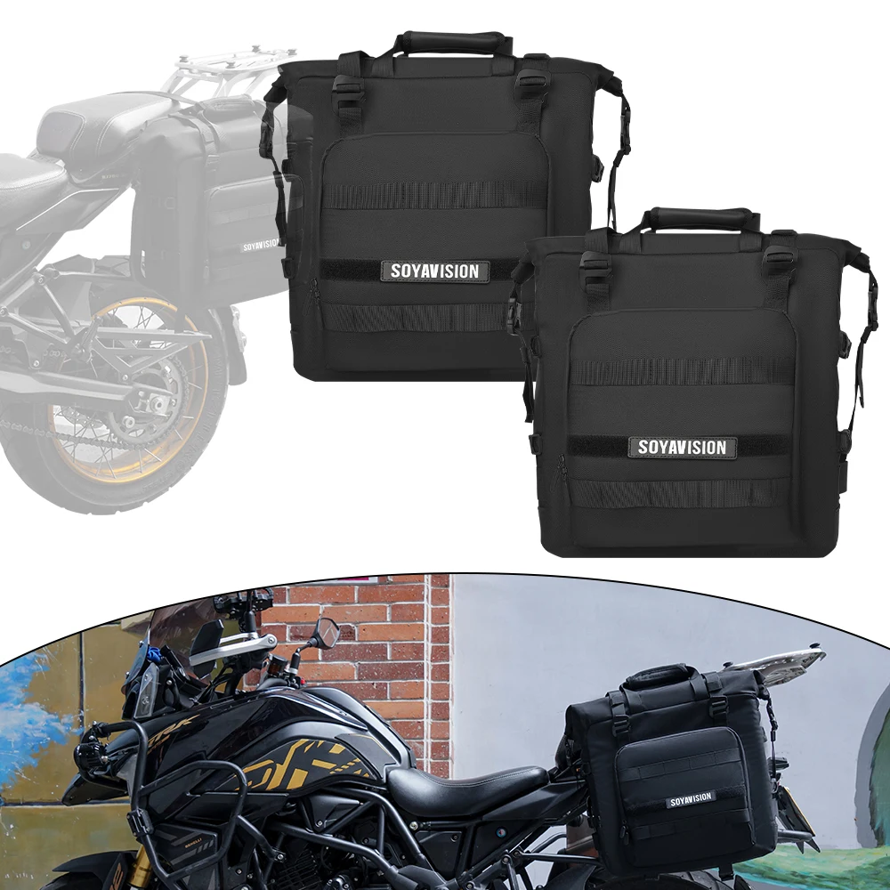

Waterproof Motorcycle Side Bag Universal Hook Saddle Bag With Removable Motorbike Luggage Quick Release Motorbike Storage Bag