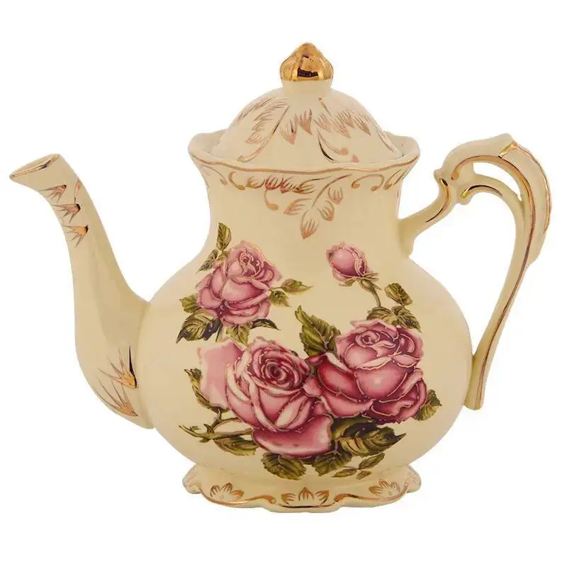 

European Ceramic Tea Coffee Pot English Afternoon Tea Pot 800ml Household Hot And Cold Water Kettle