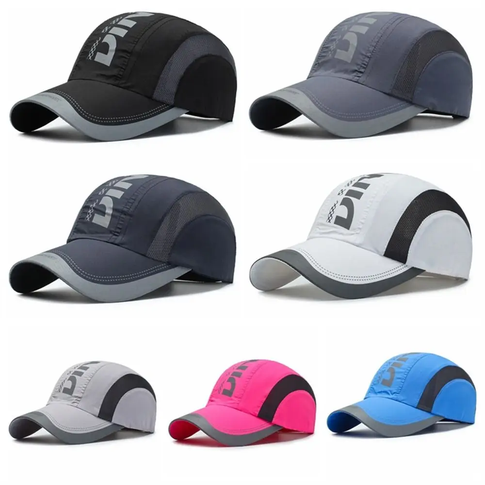 Berretto estivo traspirante ad asciugatura rapida Cappello sportivo snapback impermeabile Berretto da baseball con protezione solare regolabile Pesca in bicicletta