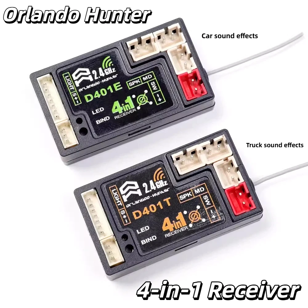 Orlandoo Hunter 2 4 Ghz 4 In 1 RC Receiver D401E Car Sound Effect D401T Truck Sound Effect For 1 32 Scale RC Car Truck Hobbyists