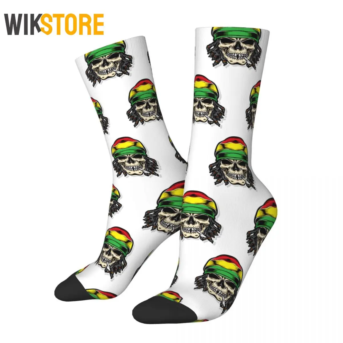 Funny Rasta Lion Of Judah Art Dreadlock Rastafari Basketball Socks Fashion Middle Tube Socks for Unisex Breathable Crazy Sock