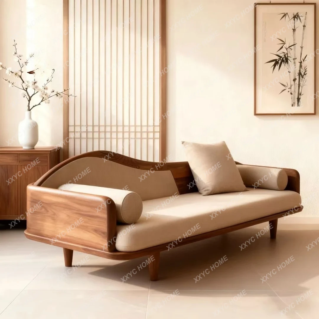 X-S Song-style  black walnut sofa classical home solid wood villa small apartment sofa living room aesthetic furniture HG