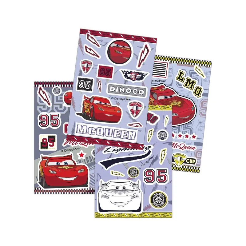 Disney Lightning McQueen periféricos de animé pegatinas decorativas de dibujos animados juguetes educativos para niños pegatinas de grafiti impermeables