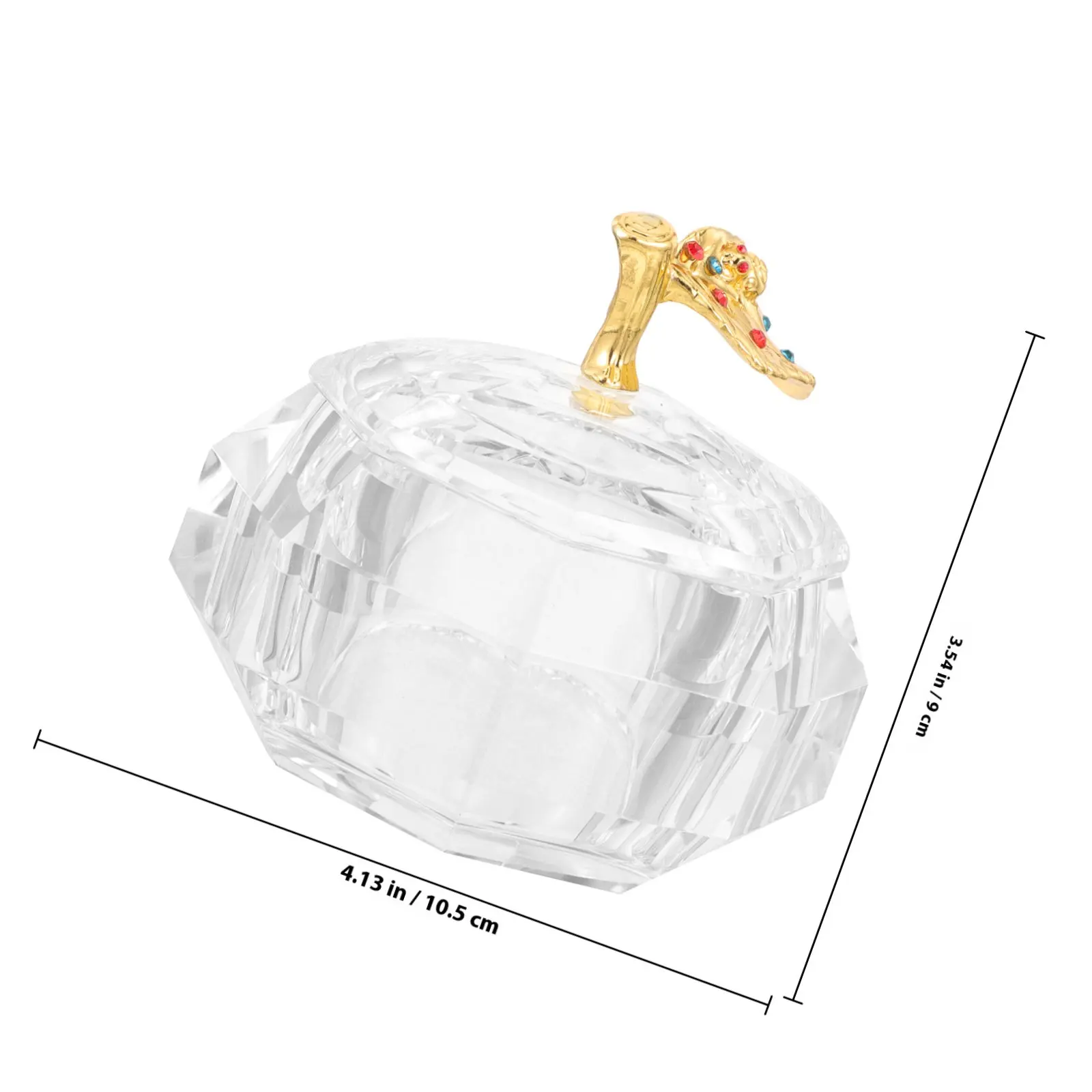 Glass Nail Dish Cup Manicure Dappen Dish Lid Acrylic Liquid Powder Holder Small Compact Multipurpose Salon Tool