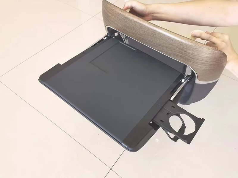 For Mercedes-Benz vito 2016-2022 car seat back portable folding table with wireless charging, with atmosphere light