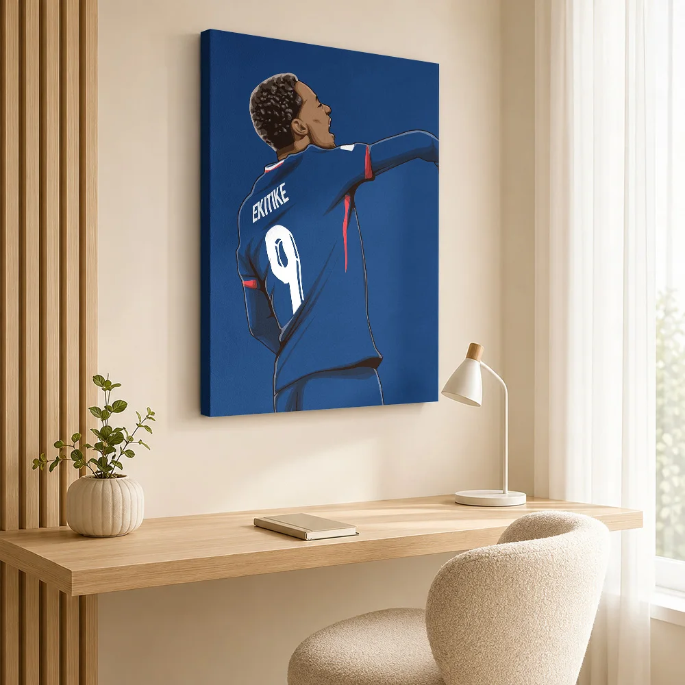 Henrik Larsson Number 7 Jersey Framed Canvas Poster Collector Style Wall Decor With Customized Photo For Man Cave Ideal Fan Gift