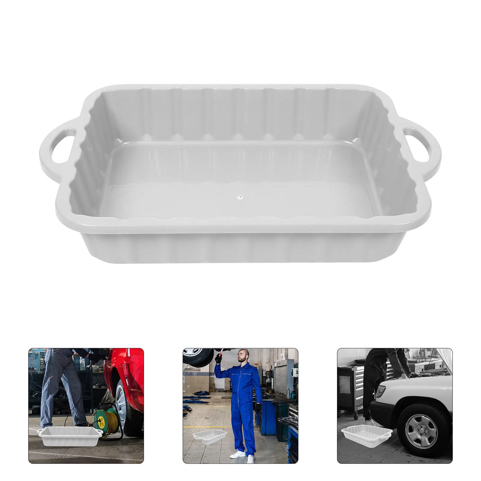 

Car Oil Drain Pan Large Capacity Thickened Plastic Waste Oil Container Drip Tray For Automotive Repair Maintenance Tool Vehicle