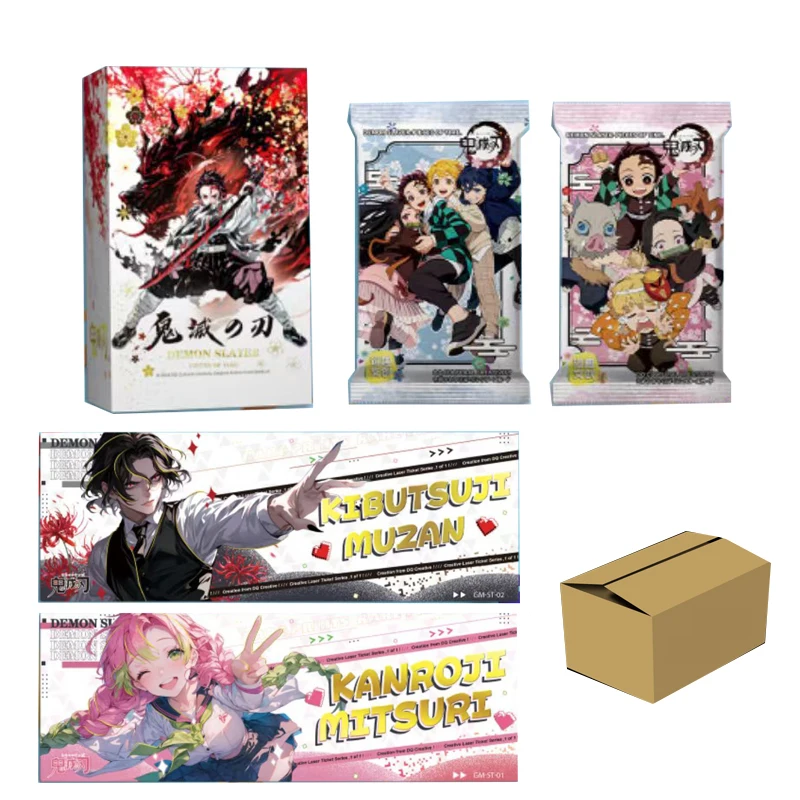 Wholesales Demon Slayer Collection Cards Booster Box DQ Cultural Creativity PIECE OF TIME 2th 1Case Playing Cards