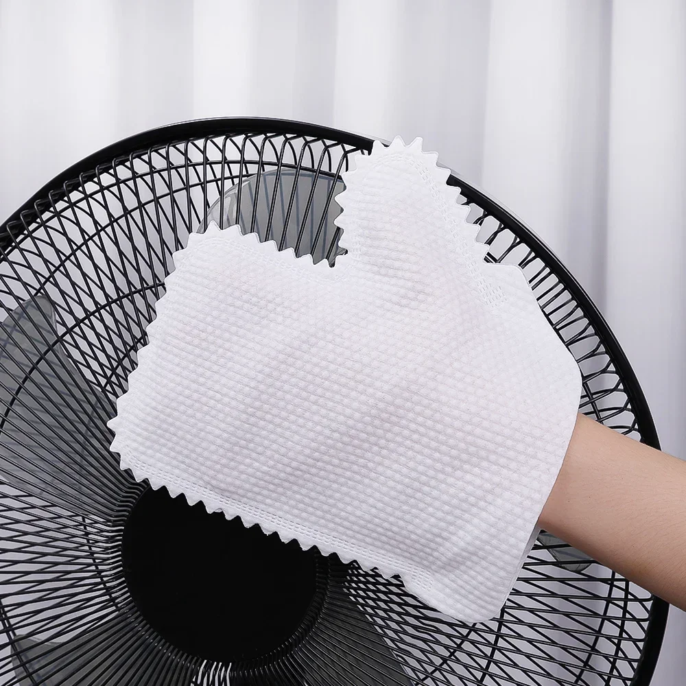 10 pcs Home Kitchen Cleaning Gloves Dust Fish Scale Cleaner Duster Glove Rags Reusable Household Non-woven Rag Clean Tools