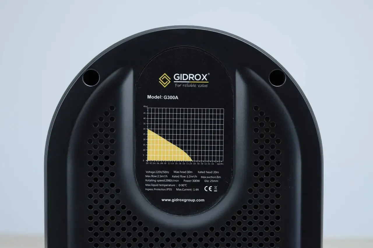 GIDROX Air-cooled Motor  Hot Water Automatic Booster Pump Silent Automatic Tap Water Booster Pump  for Home Water Pressure