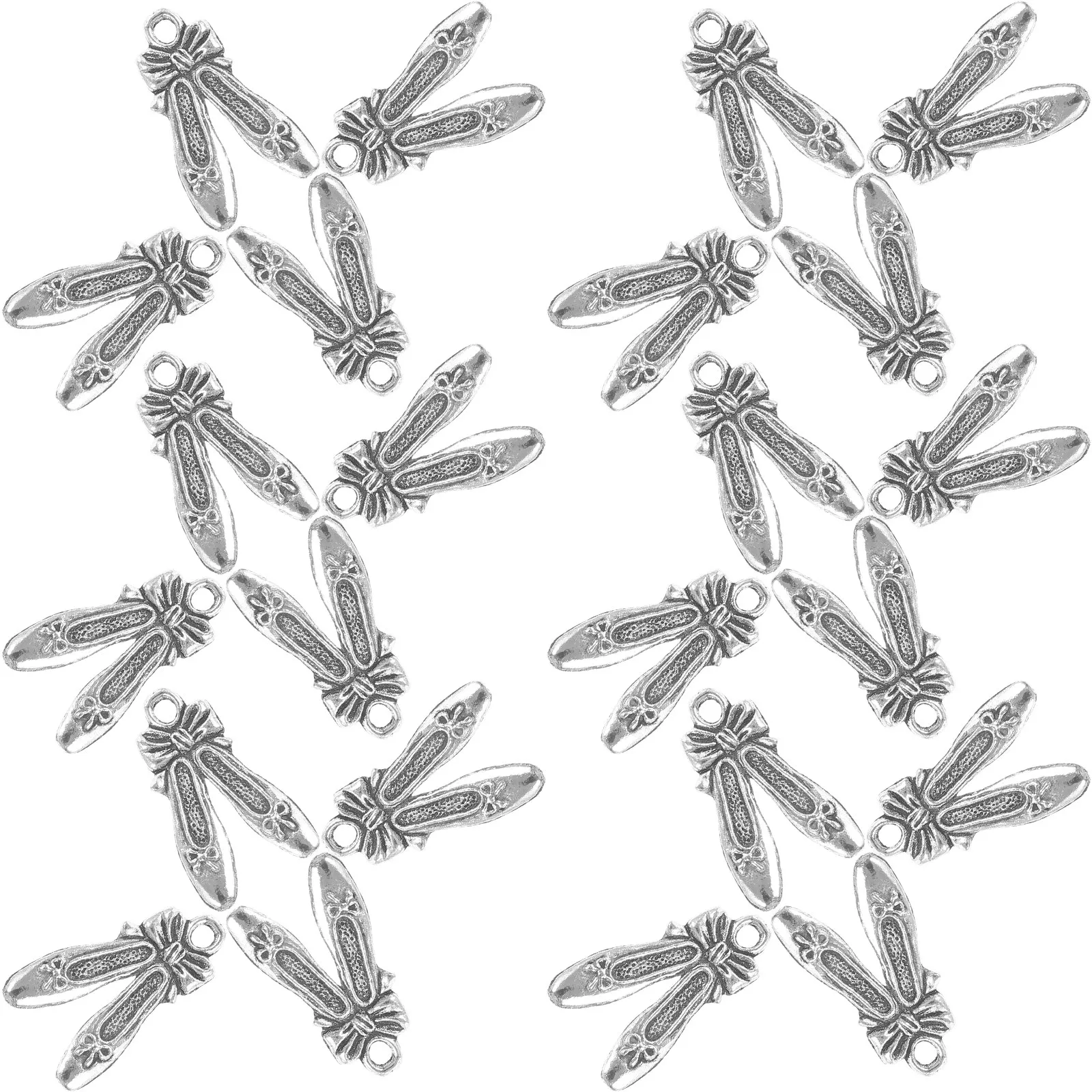 

50Pcs Ballet Shoe Charms Pendant Alloy for DIY Necklace Making Creative Jewelry Making Accessories Ballet Shoe Charms
