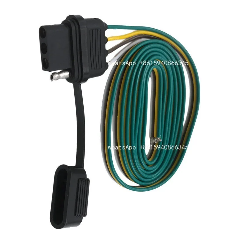4-Pin cable 4-pin parallel socket with waterproof cover, length 60 inches, automotive tool parts