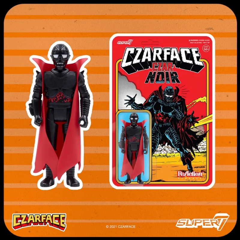 

In Stock Super7 Czarface ReAction Figure Blacked Out Children's 3.75 Inch Doll Gift Collection Halloween Toy