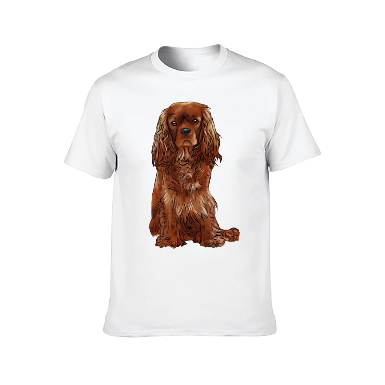 Cavalier King Charles Spaniel - Ruby T-Shirt Man t-shirt blue lock cotton man t-shirts heavyweight t shirts for men