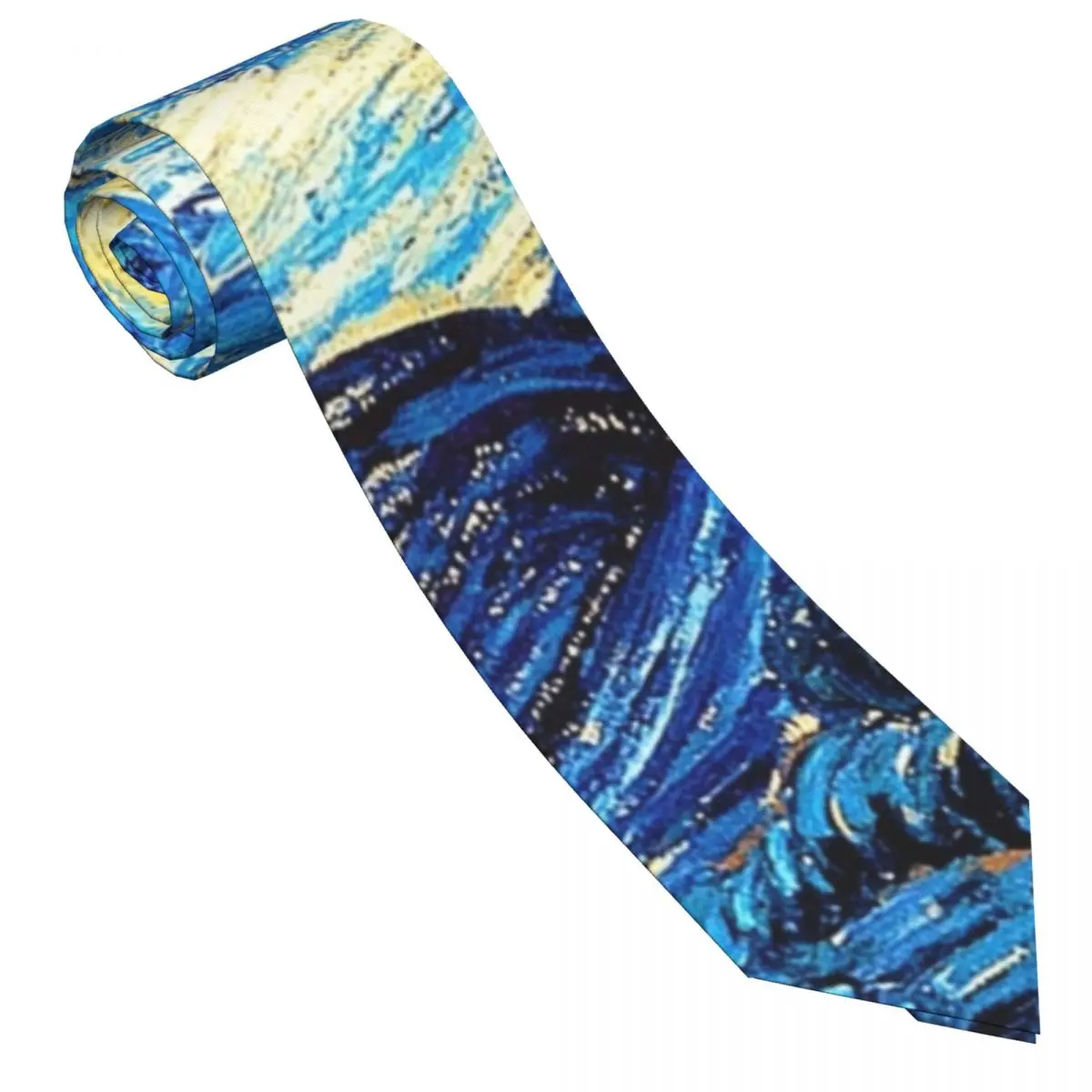 Corbata de Van Gogh de noche estrellada para hombre, corbatas de cuello de diseño de 8CM, accesorios formales para blusa