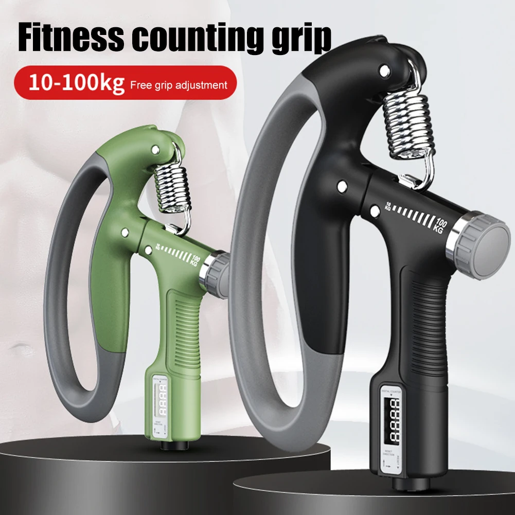 Heavy Gripper 10-100KG Adjustable Fitness Hand Grip Smart Counting Hand Grip Spring Finger Expander Hand Fitness Equipment