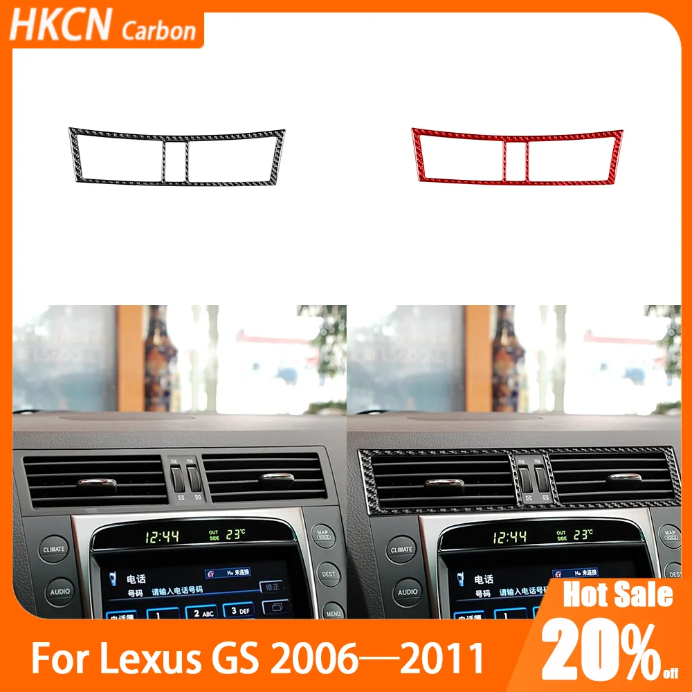 

Carbon Fiber Center Console Air Vent Outlet Panel Car Accessories Interior Cover Trim Modified Sticker For Lexus GS 2006—2011