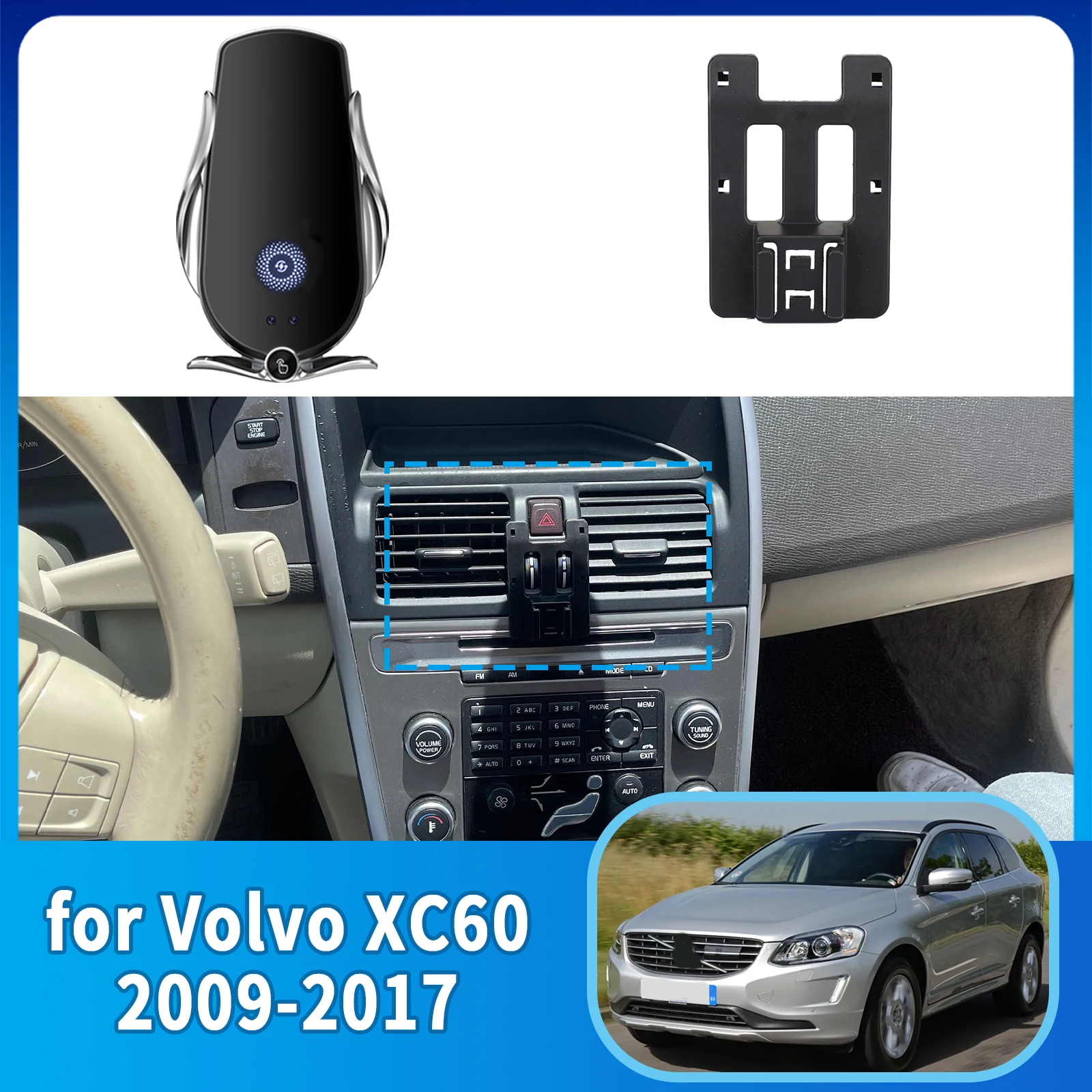 

GPS Bracket Car Mobile Phone Holderfor Volvo XC60 XC 60 2009~2017 360 Navigation Stand Auto Accessories