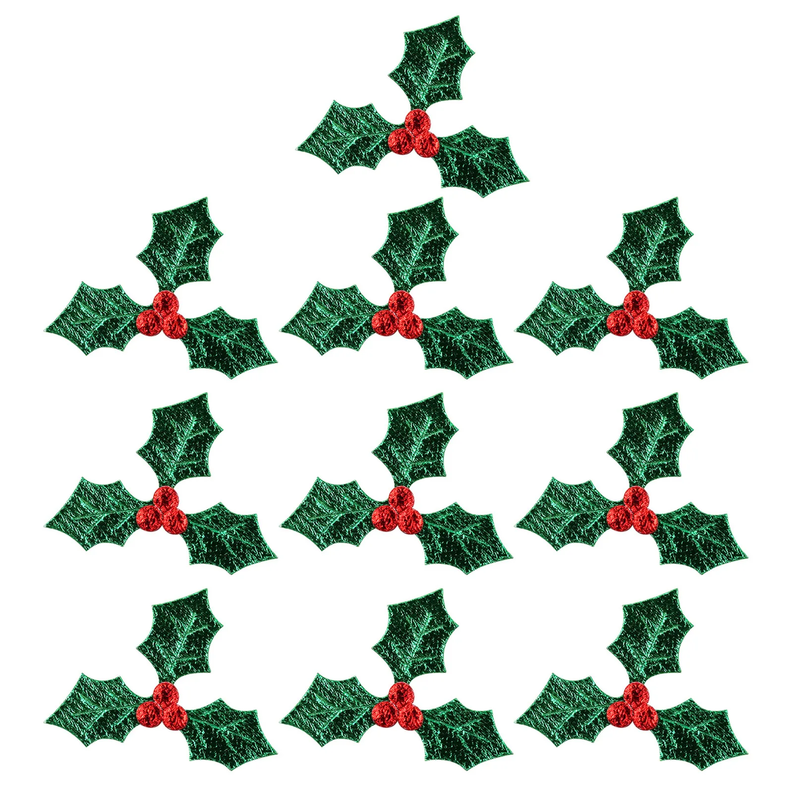 

100Pcs Tiny Artificial Holly Small Crafting Berry Stems Green Faux Leaves Christmas Berries Crafts Deocr Xmas New Year Ornament