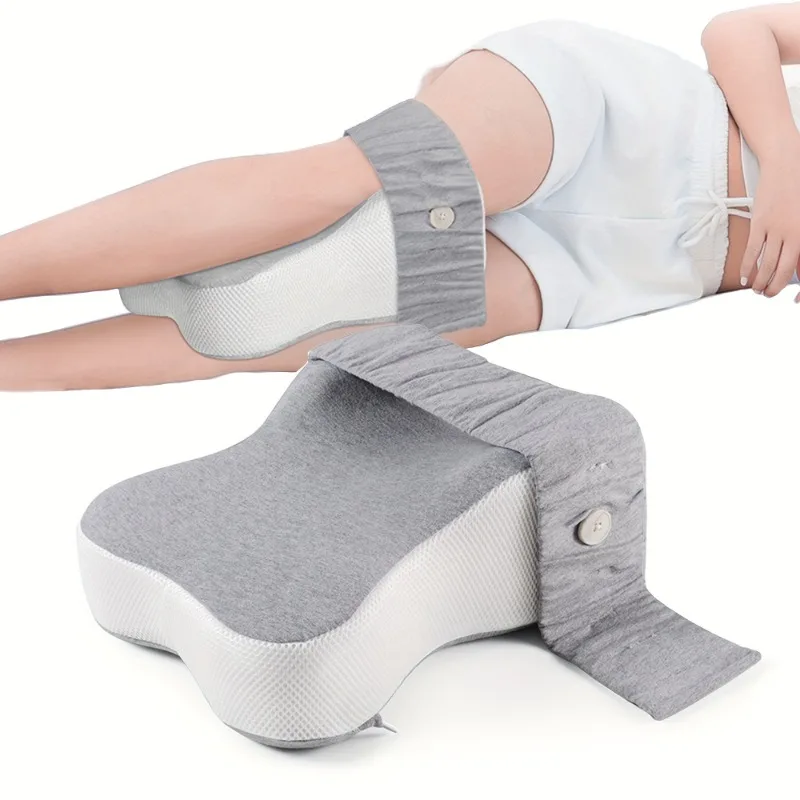 Orthopedic Slow Rebound Memory Cotton Clamp Leg Pillow Maternity Foot Pillow Strap Adjustable Side Sleeping Knee Leg Pillow