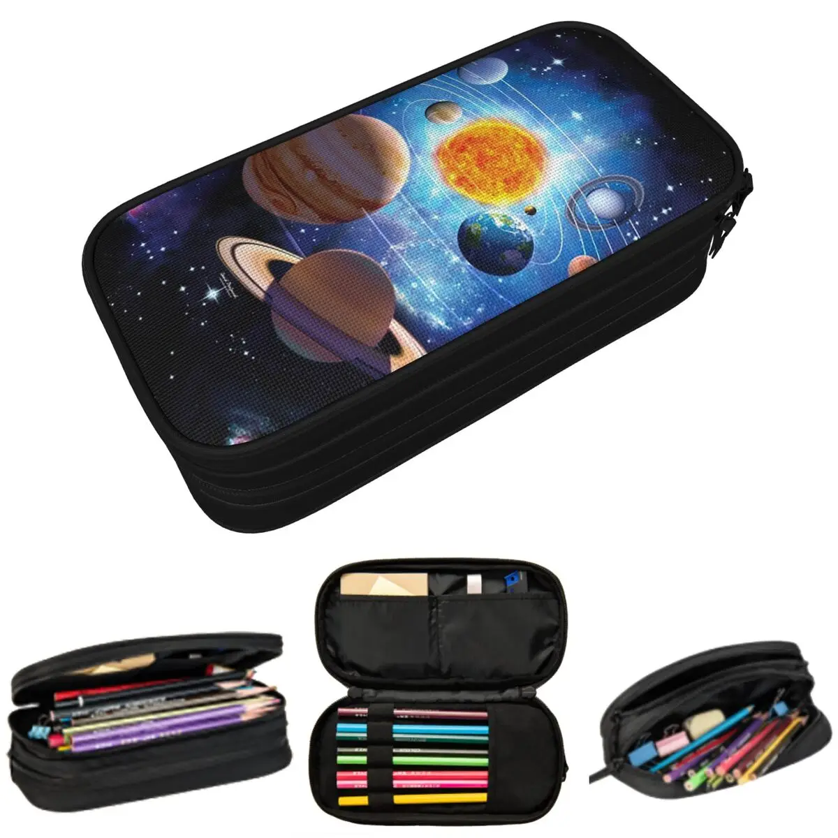 

Space Universe Cosmic Planet Pencil Case for Kids Gifts Pen Box Pencil Bag Stationery Supplies Pen Holder Bag