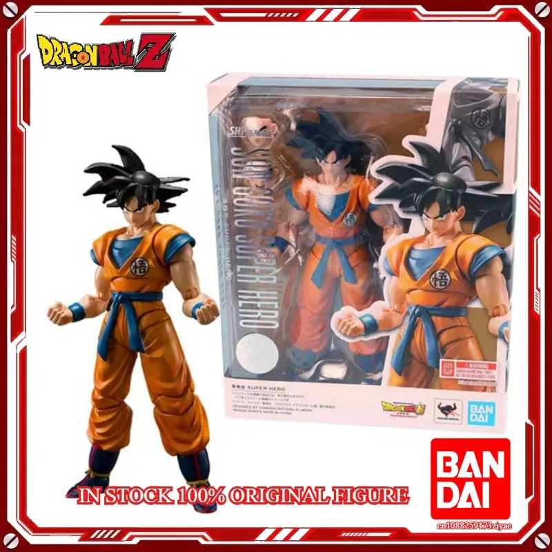 

Original S.H.Figuarts Son Goku SUPER HERO Dragon Ball Super Hero In Stock Anime Action Collection Figures Model Toys