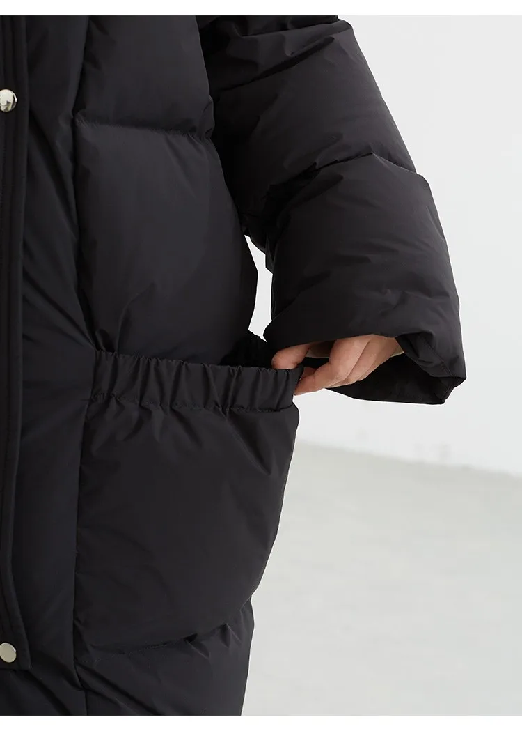 Women's Mid-Length Goose down Jacket~Thickened Warm Coat 2026 Autumn and Winter New Style Hooded Top