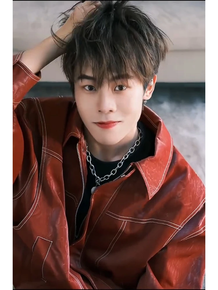 

Cleanfit Men's oulder Padded Red Wine Color Jaet Spring Autumn High Street Design Cool Haome Zipper Closure Loose Fit ...