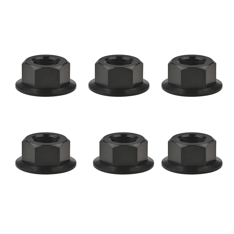Black White Nylon Hexagonal Flange Nut Corrosion Resistant Hardware Nuts For Automotive Construction & DIYM3 M4 M5 M6 M8 M10 M12