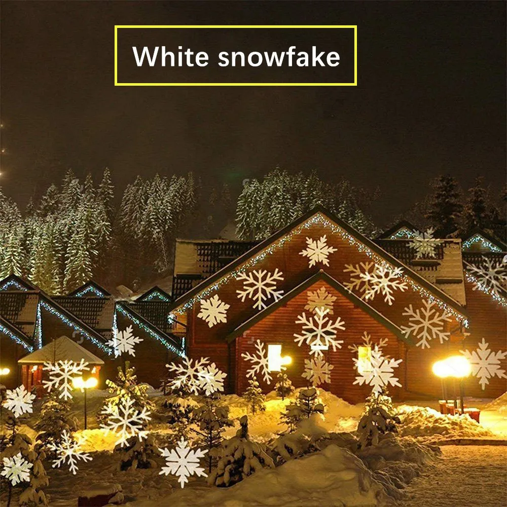 Solar Snowflake Light Outdoor Waterproof Led Light Christmas Dynamic LED Solar Snowflake Projector for New Year Decor