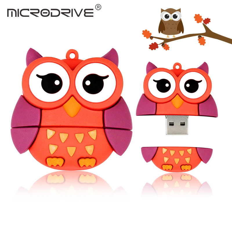 قرص فلاش USB بشكل كرتوني لطيف ، البطريق ، البومة ، الثعلب ، يو القرص ، ذاكرة الحيوان ، 128GB ، 4GB ، 8GB ، 16GB ، 32GB ، 64GB ، هدية #6