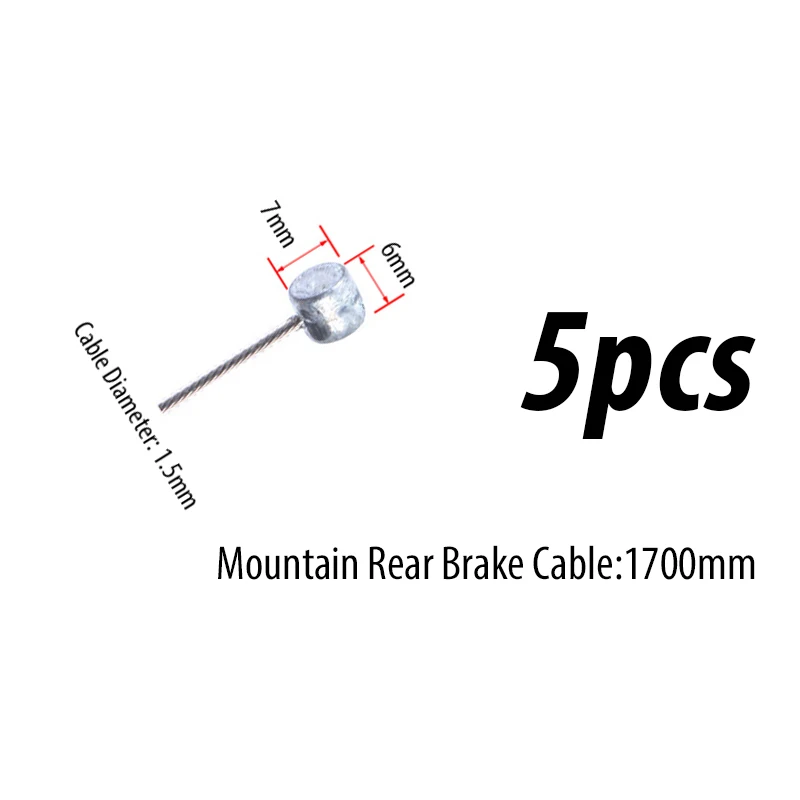 5 stks RISICO RC127 Rvs MTB Mountain Road Fiets Derailleur Shift Rem Binnenkabel Lijn Draad 2100mm 1550mm 1700mm