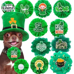 30pcs Flower Collar Sliding For Dogs Collar Bow Tie ST Patrick's Dog Supplies Pet Dog Bowties Collar Charms Pet  Accessories